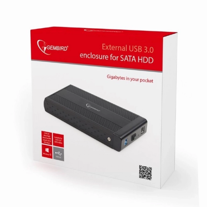 External hard drive enclosure 3.5 USB 3.0 Black