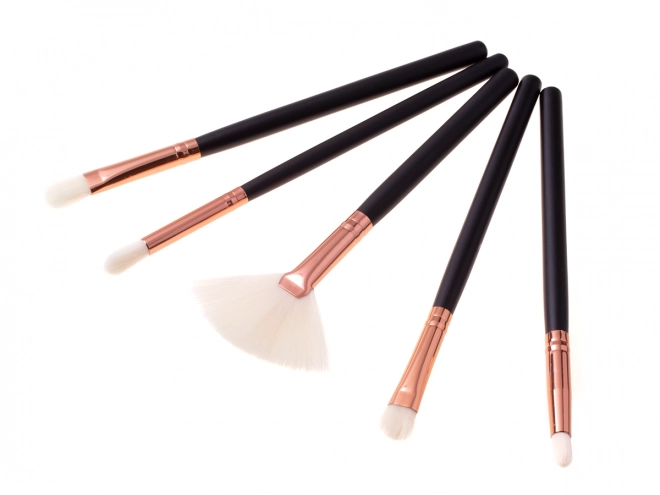 Set make-up kwasten 15st + etui - bruin