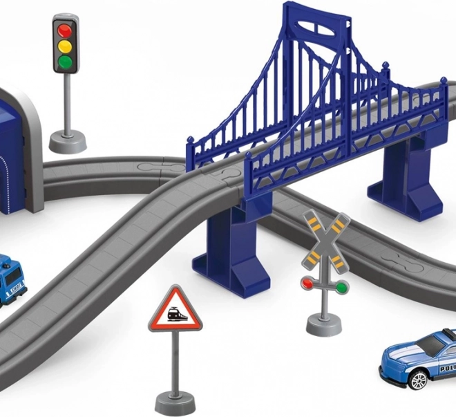 Circuit de train pour enfants - police
