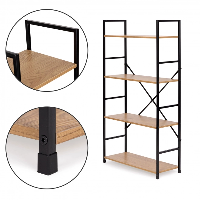 Moderne brede houten plank met 4 planken