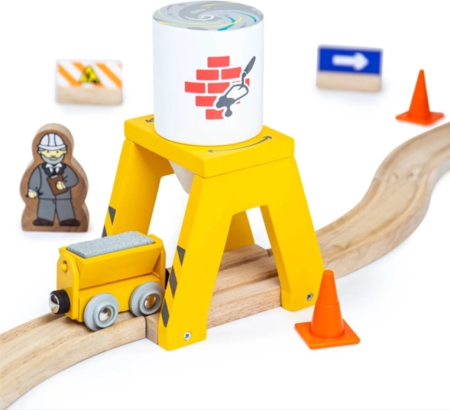 Bigjigs Rail cementsilo – houten accessoire voor de treinbaan