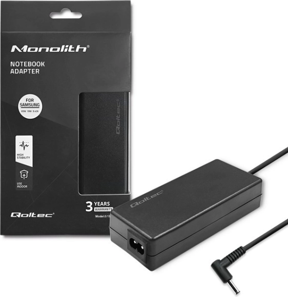 65 W Power Adapter for Samsung (19 V, 3.42 A), 3.0 × 1.0 mm connector