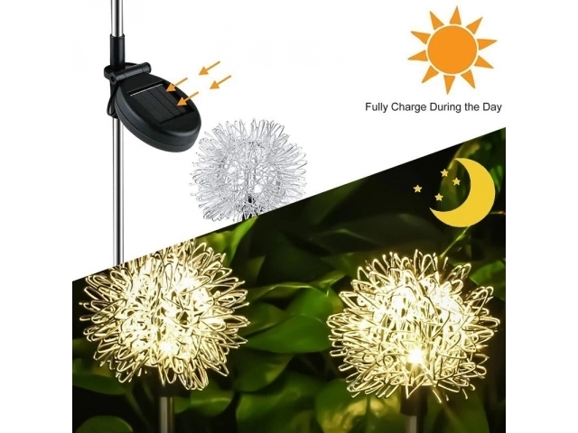 Solarlampe Pusteblume XXL Drahtoptik