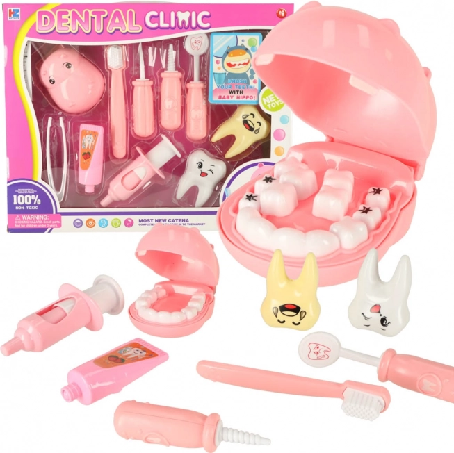 Hippo Dental Office Set – Pink