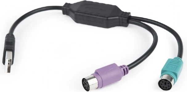 Adapter 2× PS/2 auf USB für Maus und Tastatur