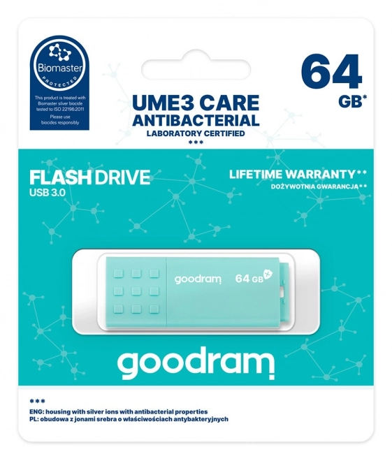 Pendrive ume care 64gb usb 3.0