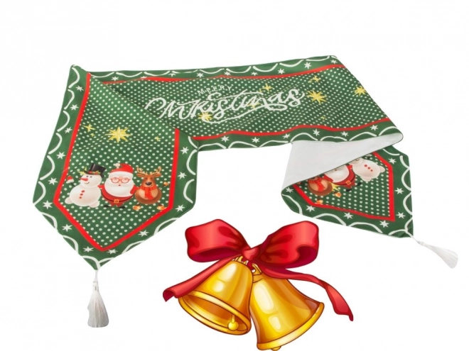 Kersttafelkleed groen 205x35 cm