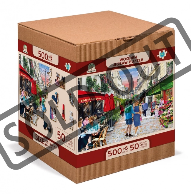 Wooden City Houten Puzzel Parijs Bistro 2-in-1, 505 Stukken EKO