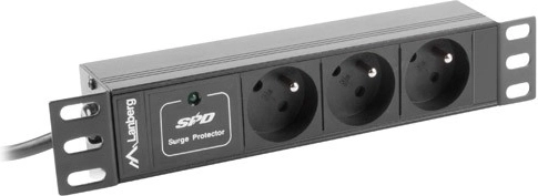 Rack PDU-voedingslijst 10" 1U, 3x FR-stopcontact, 2 m, 16 A, 230 V, zwart