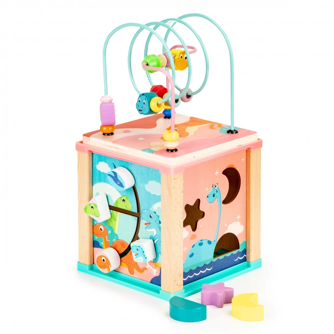 Houten educatieve kubus dino ECOTOYS