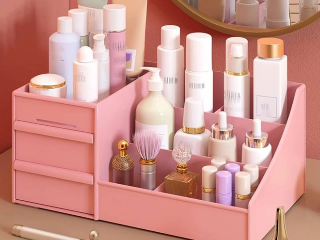 Organizer voor cosmetica en sieraden met laden