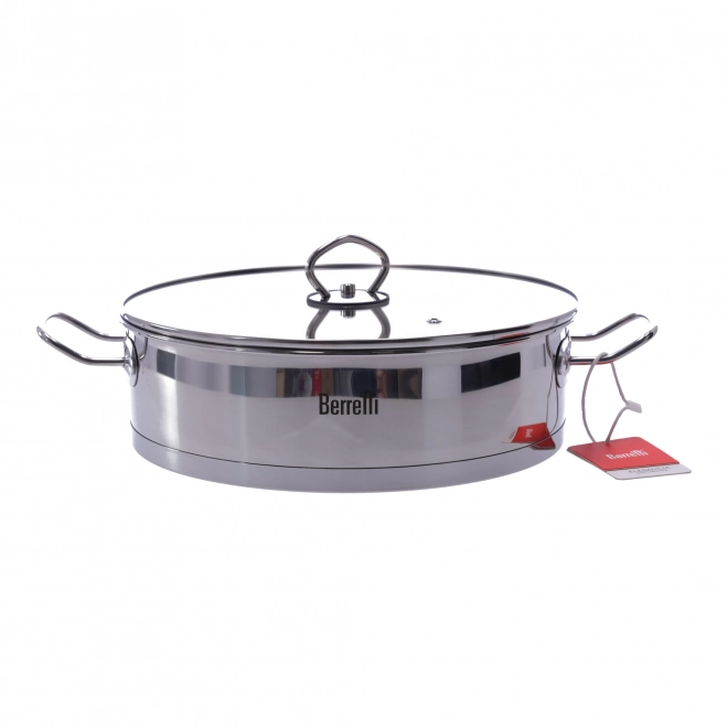 Roestvrijstalen pan met deksel Gemini Berretti, 28 cm