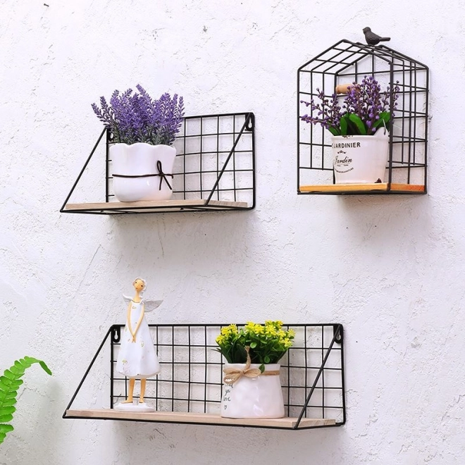 Étagère murale style LOFT 29,5 cm - noir