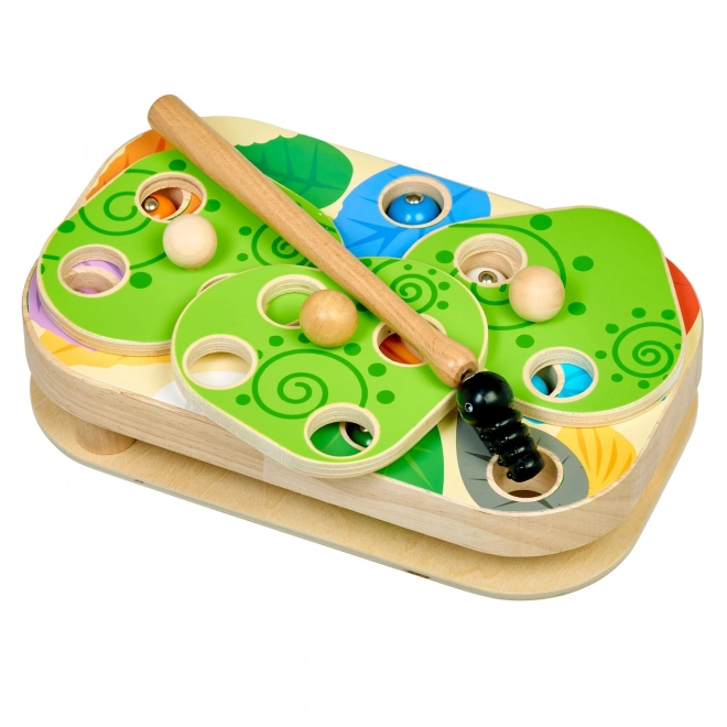 Lucy & Leo Vang de Rupsjes – houten motoriek spel met magneten