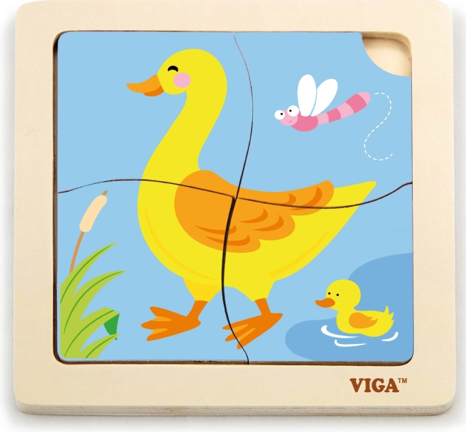 Viga Houten Puzzel Eendje