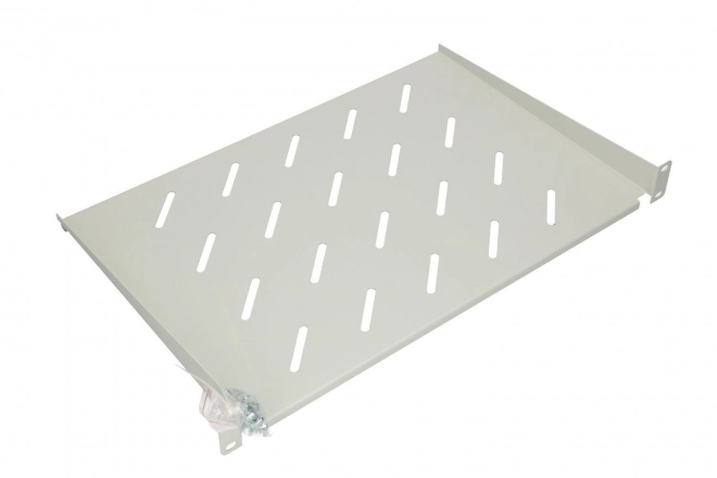 Stevige plank voor hangkasten 1U 300mm 19 inch grijs