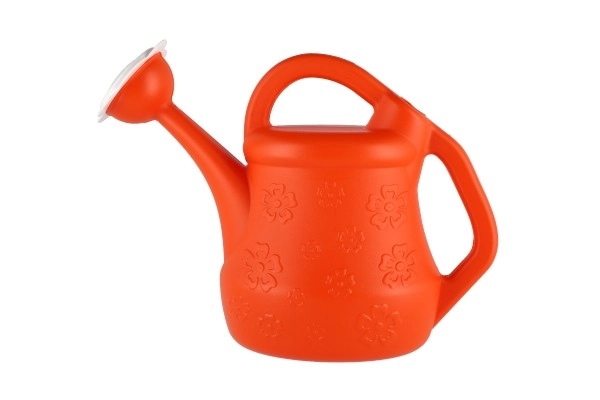 Plastic gieter met bloemenpatroon