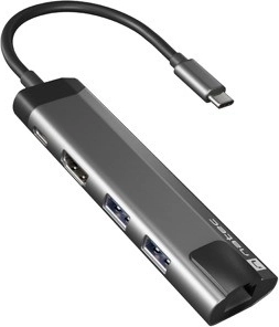 Multi-port USB-C hub Natec Fowler Go with HDMI, USB 3.0, and Ethernet