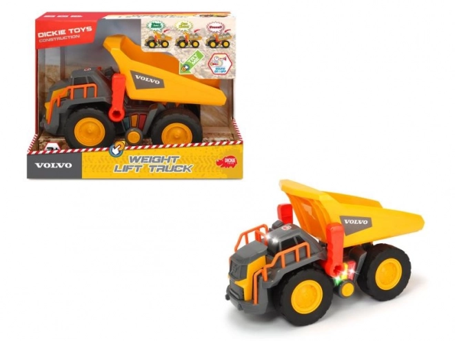 Volvo toy dump truck with lights and sounds