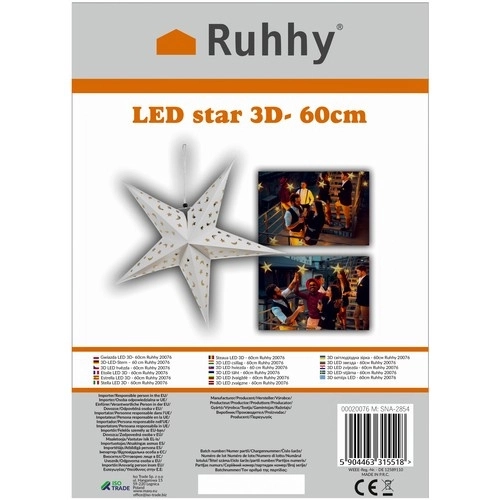 Leuchtender Papierstern LED 50 cm