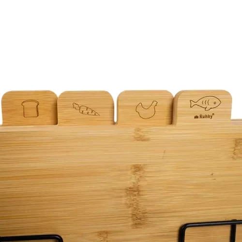 Bamboe snijplank - 4 stuks. Ruhy 19338