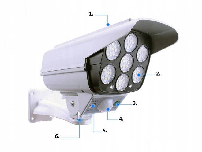 Zonne-energie licht met bewegingssensor en camera-attractie