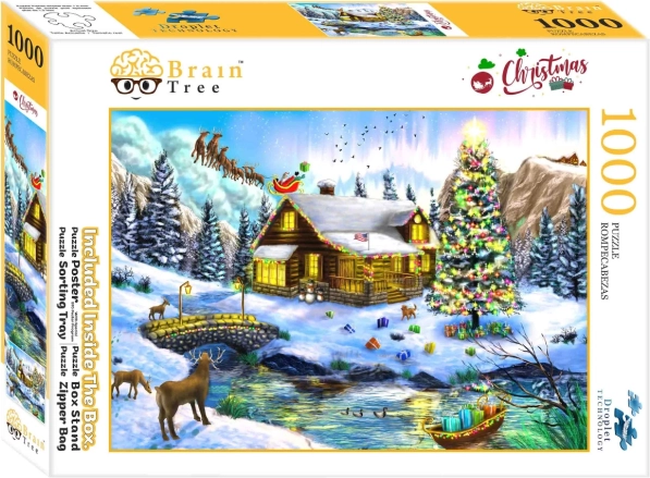 Puzzle Scènes de Noël 1000 pièces Brain Tree