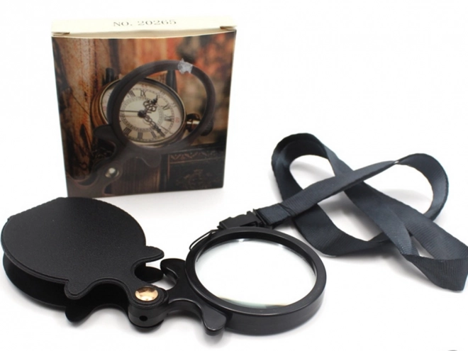 Folding Pocket Magnifier with Case and Lanyard
