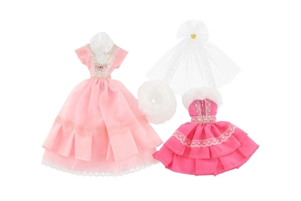 Kleding met accessoires voor poppen 2 stuks