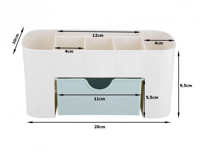 Organizer voor cosmetica en sieraden met vakjes
