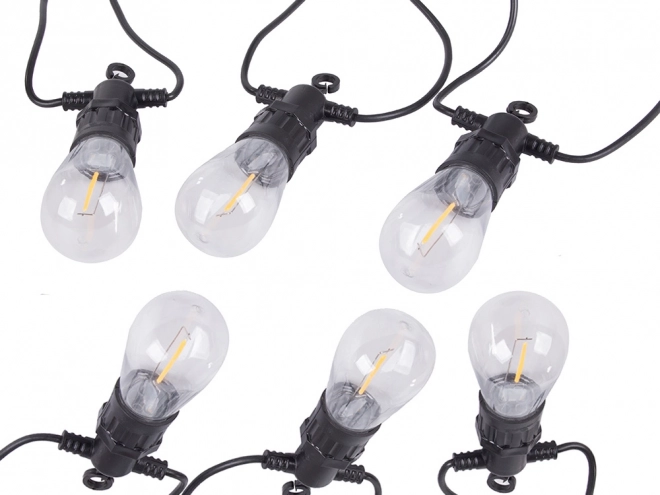 LED-Gartenlichterkette mit 10 Lampen