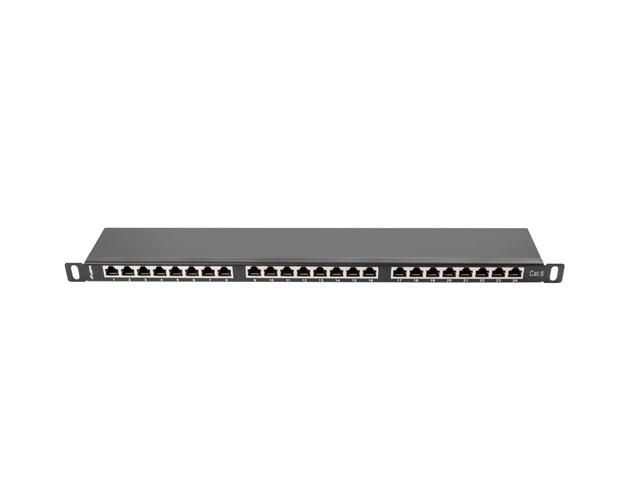 Patch panel 24 poorten kat. 6 zwart