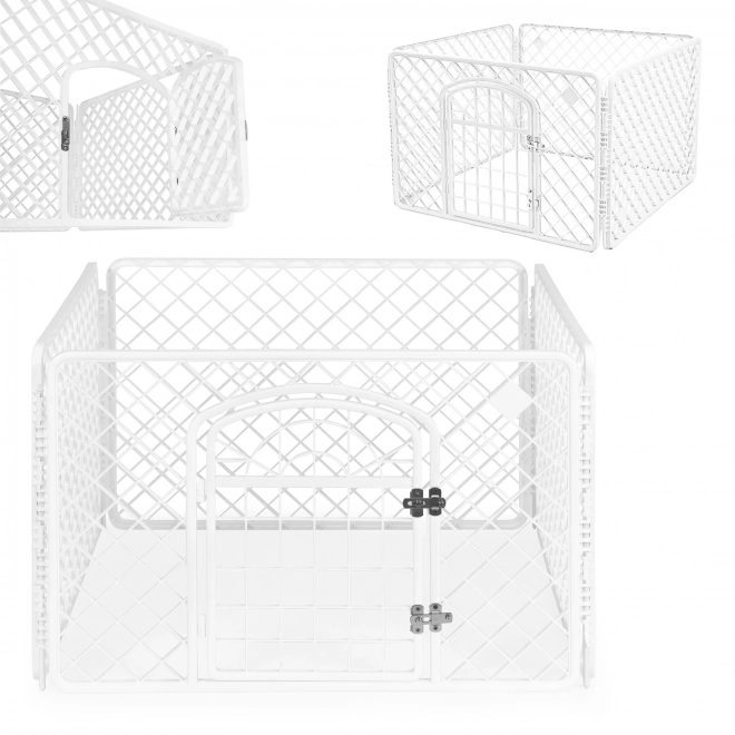 Grand enclos, cage, courette pour chien, chat, blanc