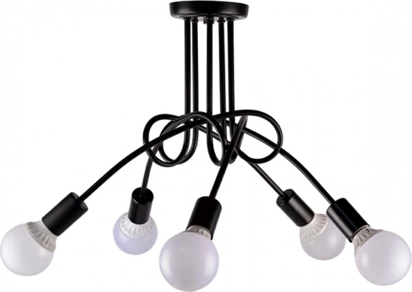 Modern ceiling chandelier 5x E27 – Black