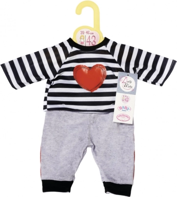 Dolly Moda gestreepte joggingpakset voor poppen 43 cm