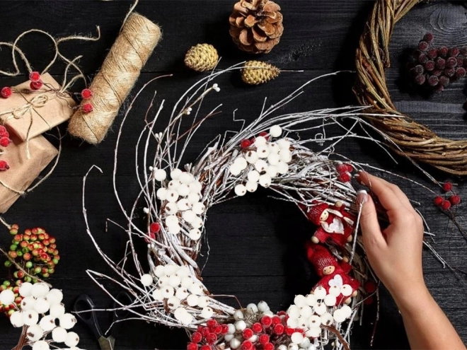 Kerstversieringen Rowan Frosted White 5 st