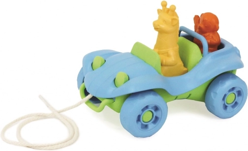 Pull Blue Car Green Toys