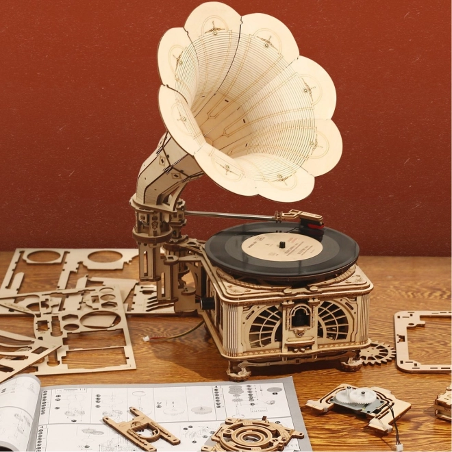Rokr 3D houten puzzel Klassieke grammofoon