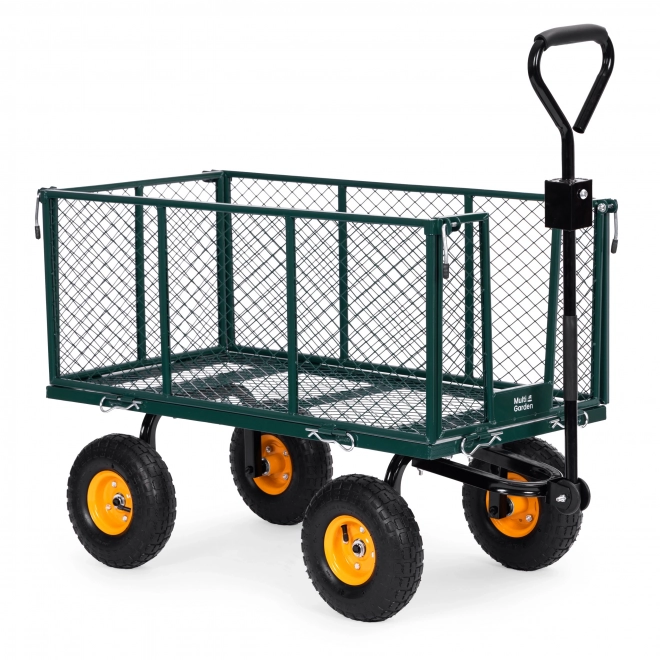 Garden Transport Cart MultiGarden with Opening Sides and Large Inflatable Wheels