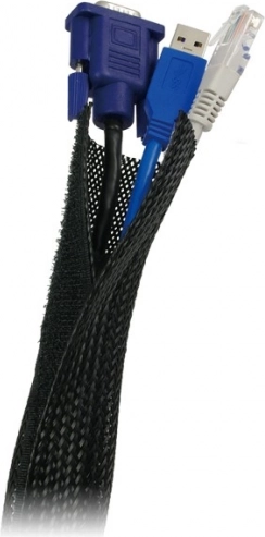 Flexibler Kabel-Organizer, schwarz