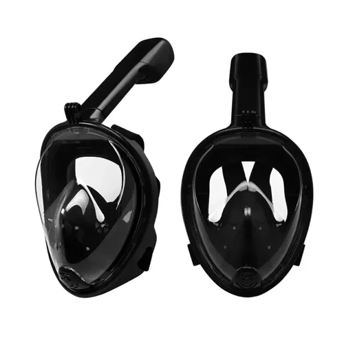zwarte volledig gezicht snorkelmasker - L/XL