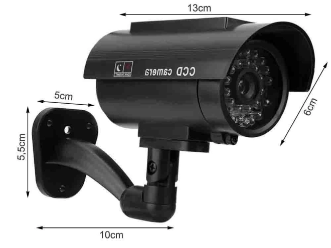 Realistic Outdoor Dummy Camera with Flashing LED
