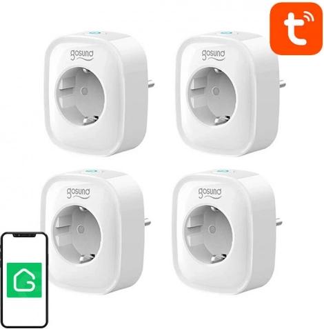 Prise Wi‑Fi intelligente GOSUND SP1, 4 pcs, Tuya/Smart Life