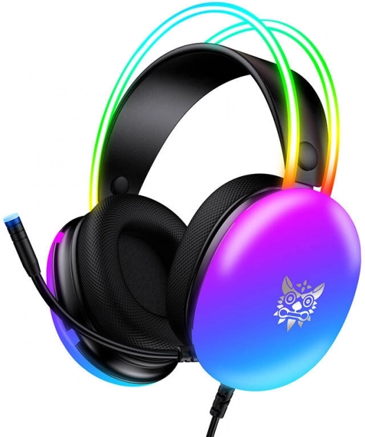 Casque gaming ONIKUMA X25 noir avec rétroéclairage RVB
