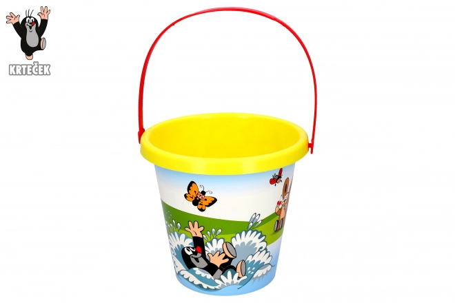Bucket with LITTLE MOLE motif 1.5 l yellow