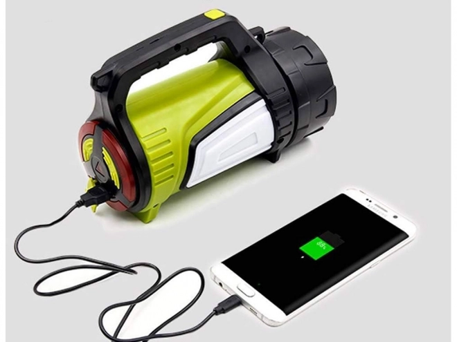 Rechargeable LED Flashlight with Power Bank - Ideal for Camping