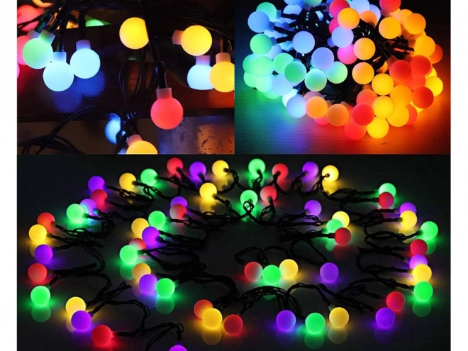 Zonnige tuinslinger met veelkleurige LED-lampjes