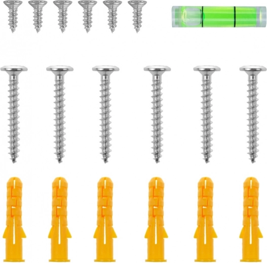 Eenvoudige montage met waterpas in de set