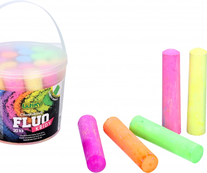 Fluorescent Sidewalk Chalk 20 pcs