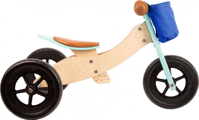 Houten loopfiets Maxi turkoois voor kinderen 2 in 1